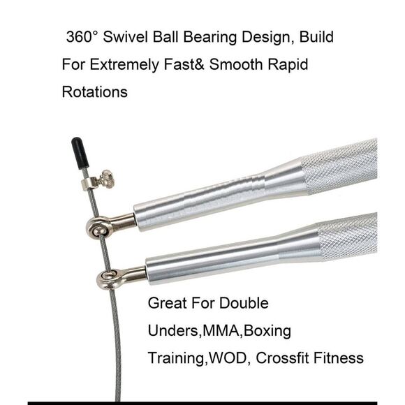 METAL SPEED SKIPPING ROPE FOR BEST WEIGHTED WORKOUT EXERCISES - Picture 6 of 7
